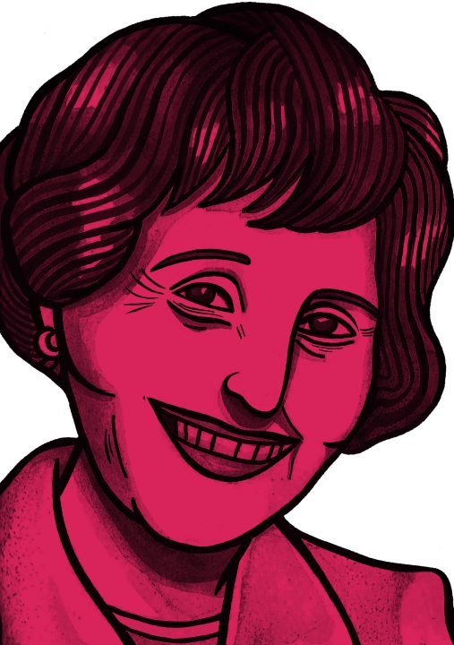 Illustration of Dilys Elwyn-Edwards by Molly Allen
