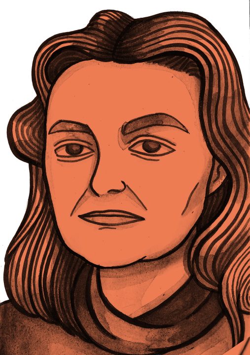 Illustration of Gillian Clarke by Molly Allen