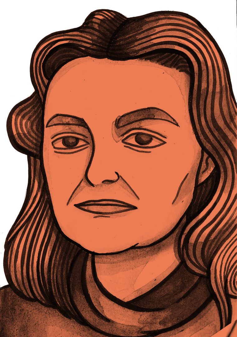 Illustration of Gillian Clarke by Molly Allen