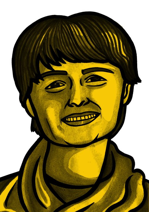 Illustration of Karen Holford by Molly Allen
