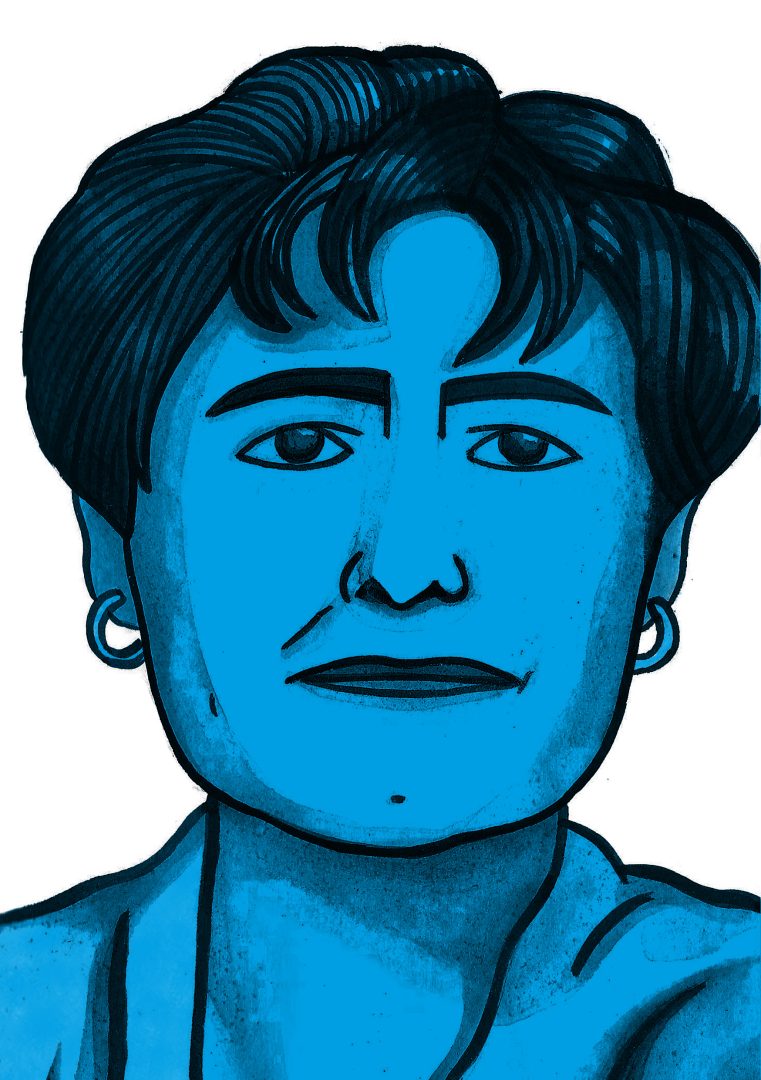 Illustration of Mavis Nicholson by Molly Allen