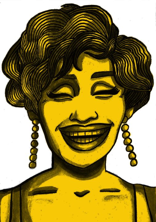 Illustration of Shirley Bassey by Molly Allen