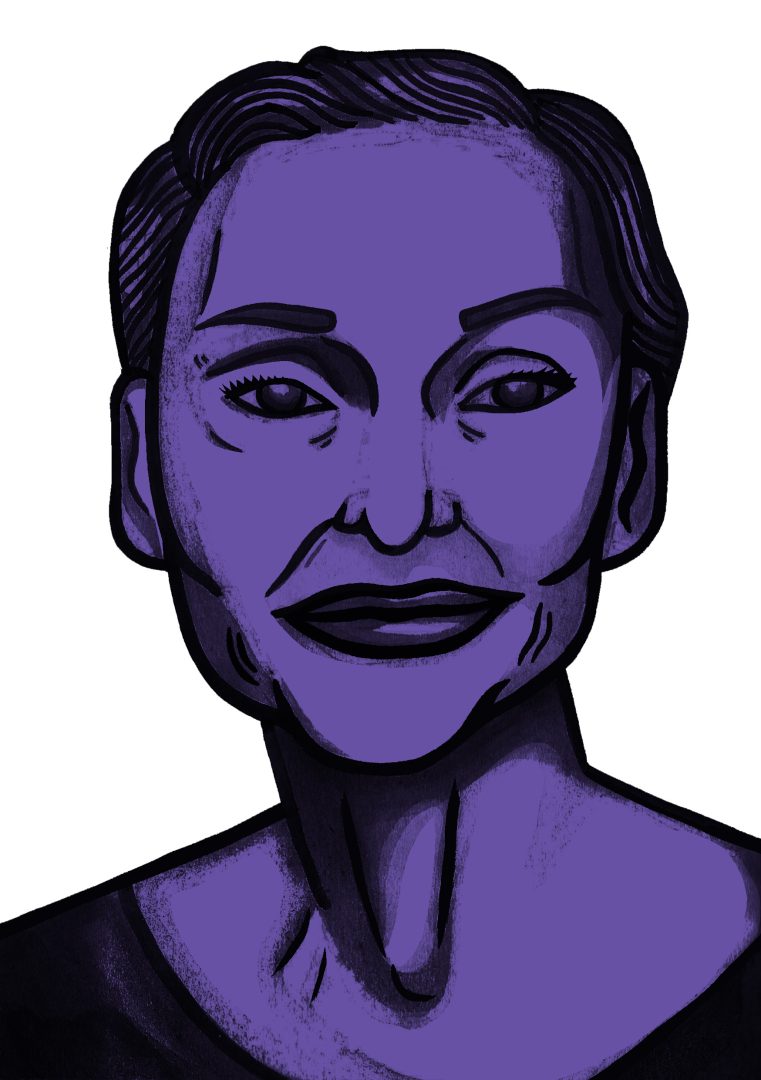 Illustration of Sian Phillips by Molly Allen